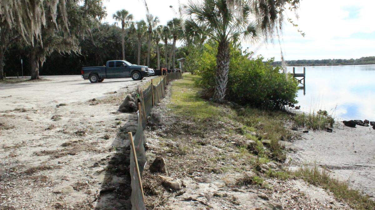 The arrival of silt fences at Fort Hamer Park signal that work on $1 million of improvements is about to begin. 
 JAMES A. JONES JR./Bradenton Herald