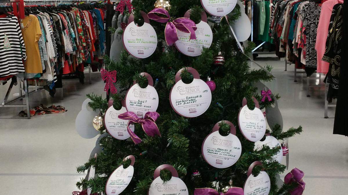 The "Be a Santa to a Senior" program has provided gifts for lonely and isolated seniors in Manatee County for the past decade. People choose a senior to buy a gift for from an ornament on a Christmas tree. The program is sponsored by Home Instead Senior Care and the trees are on display at Bealls Outlets, local Bon Worth locations and Bradenton Budget Self Storage from now through Dec. 10. 
 PROVIDED PHOTO