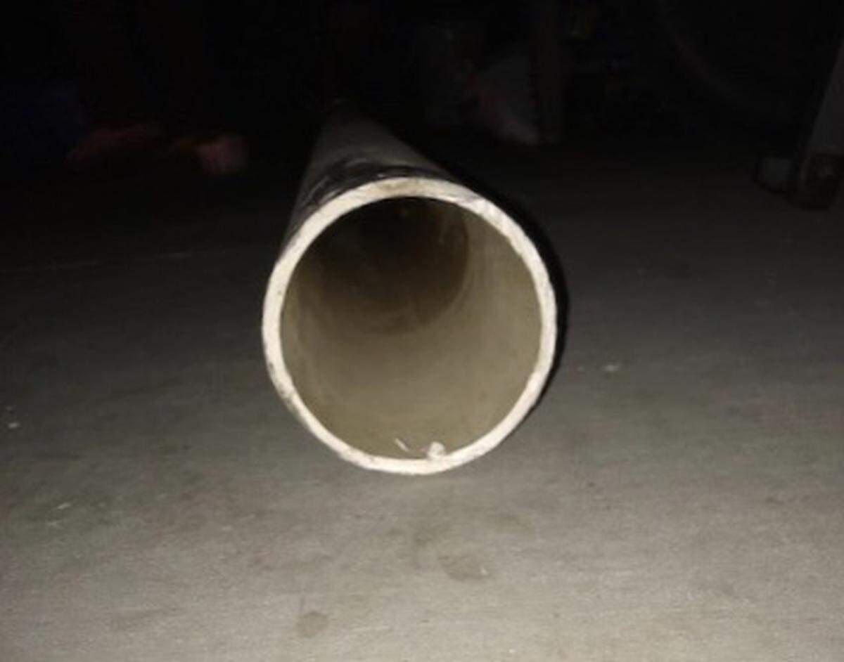 A sealed pipe containing explosives was pulled out of mangroves in the Terra Ceia area of Manatee County on Saturday.