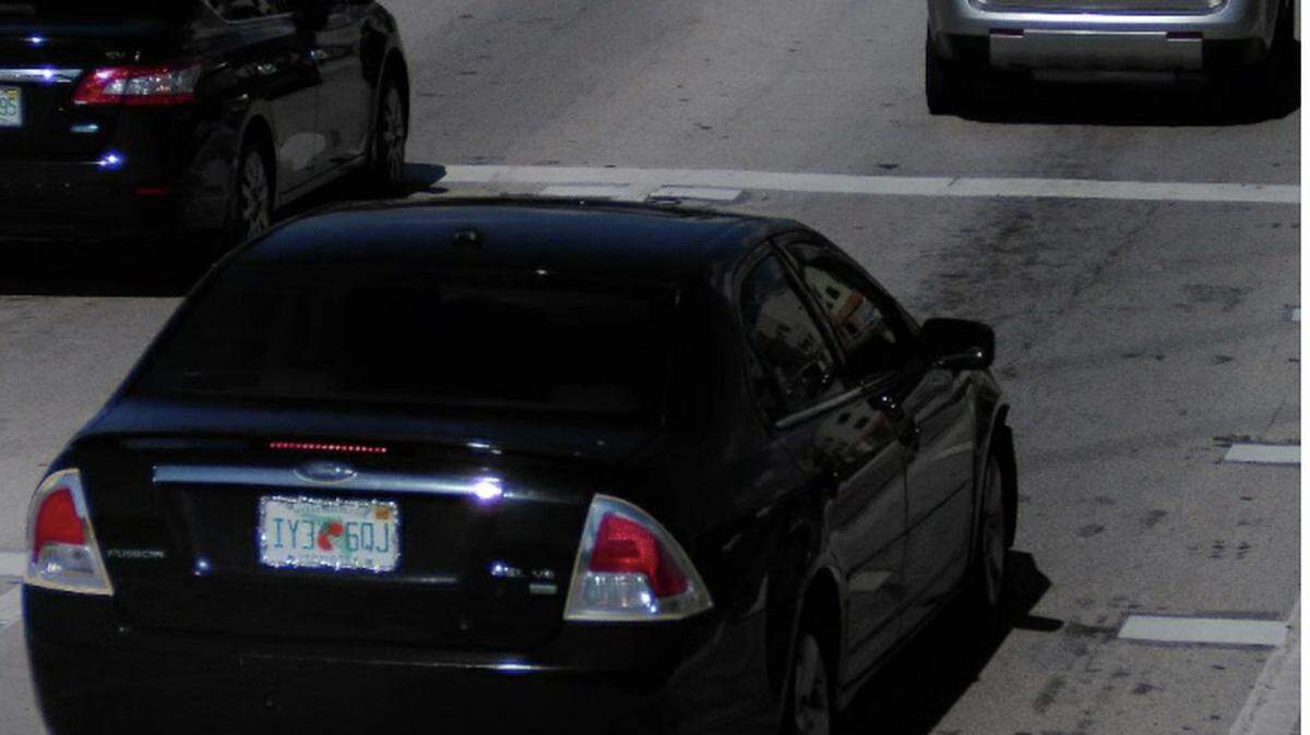 The Manatee County Sheriff’s Office is searching for a 7-month-old baby and her two parents after the family refused to provide medical treatment for the child. The family may be traveling in a black Ford Fusion with a IY36QJ Florida license plate, shown in this photo.