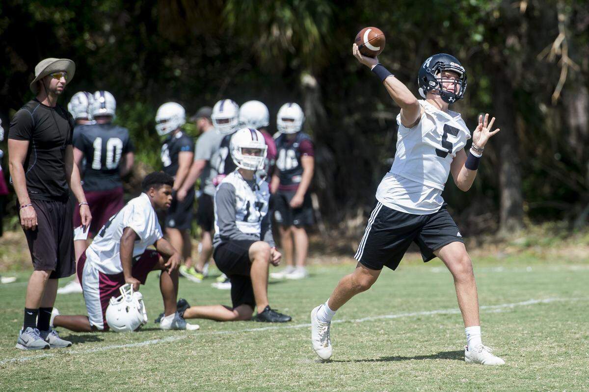 Braden River High quarterback Bryan Gagg, who plans to graduate in December and enroll at East Carolina University early, has helped the Pirates to a 6-2 record this season.
