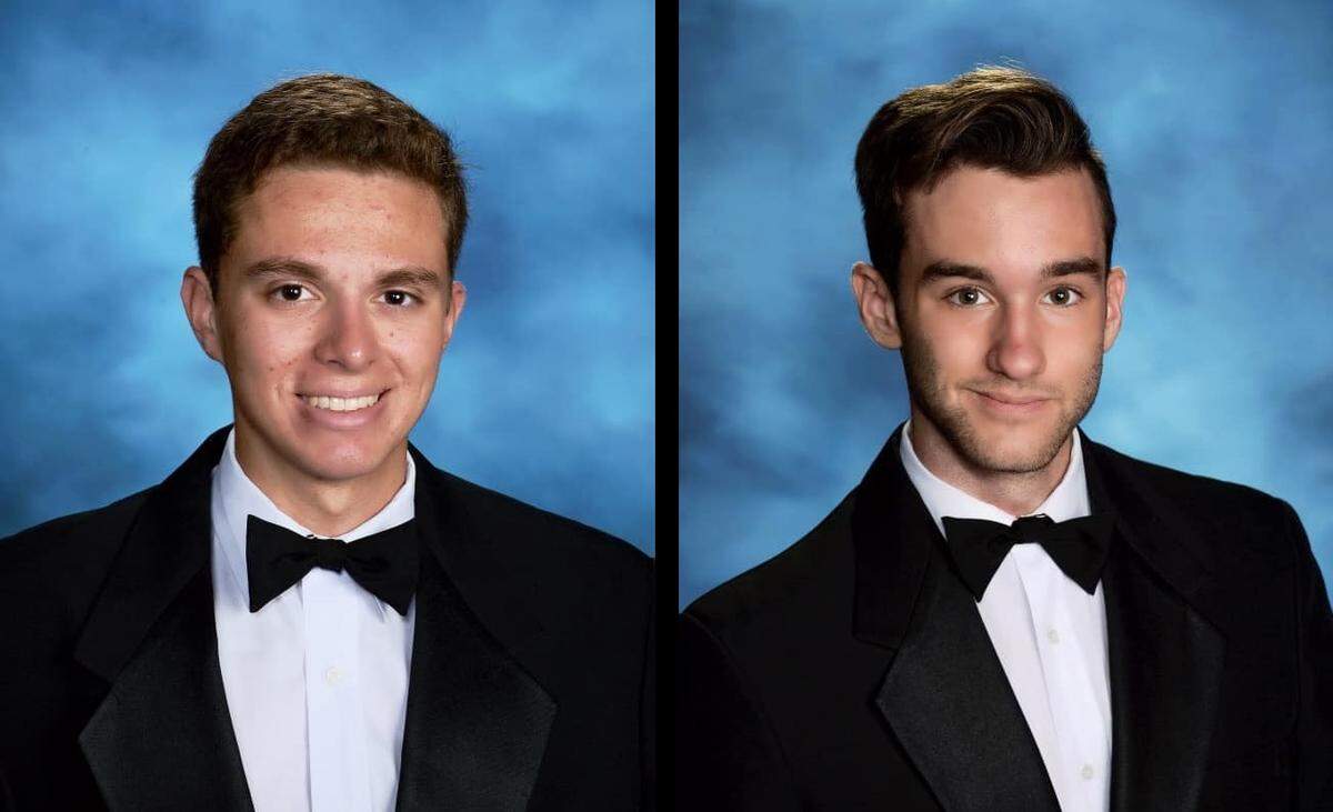 Zachary Morris, left, and Albert Ales, right, died after a motorbike crash on a trip to explore Peru.