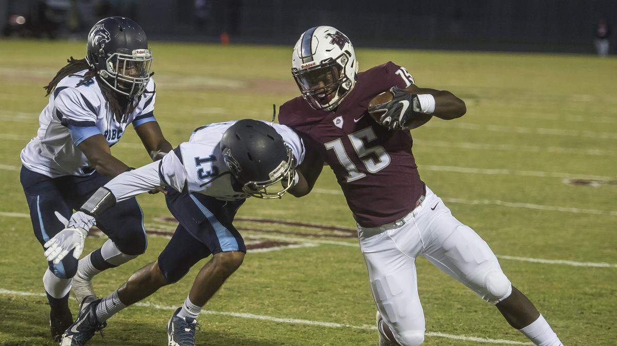 Braden River High’s Knowledge McDaniel missed the Pirates’ first two games, a loss at Jacksonville Trinity Christian and a come-from-behind win at Clearwater.