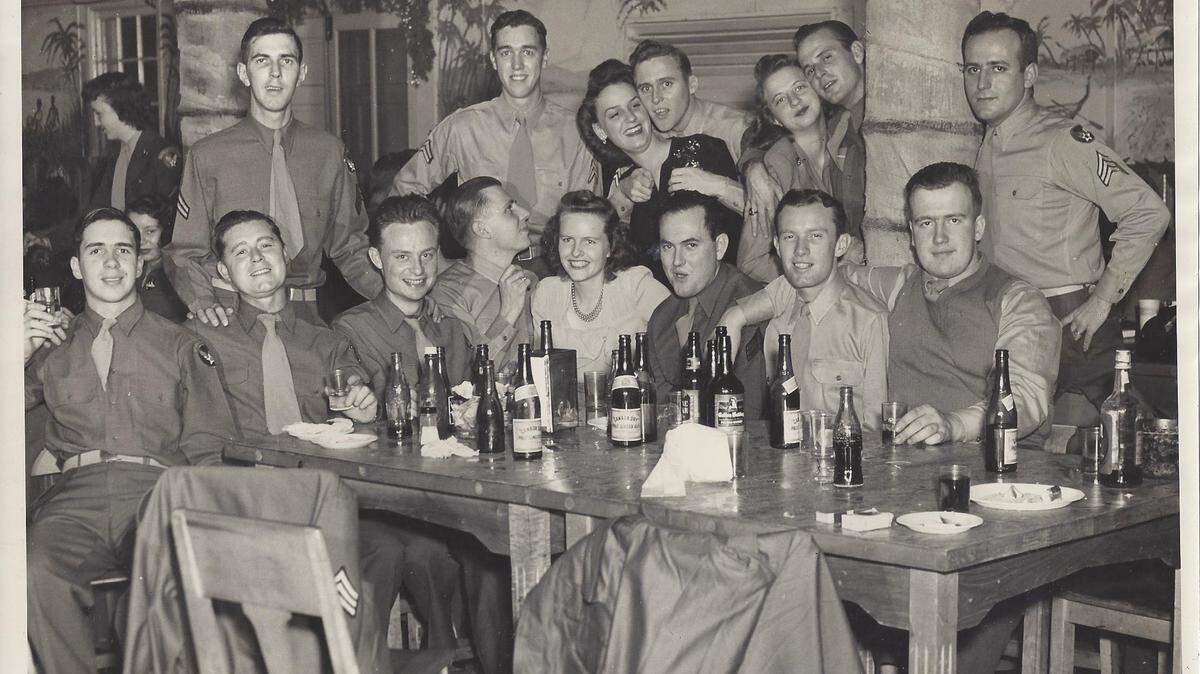 John Hamilton and other off-duty servicemen at Camp Murphy in Florida.