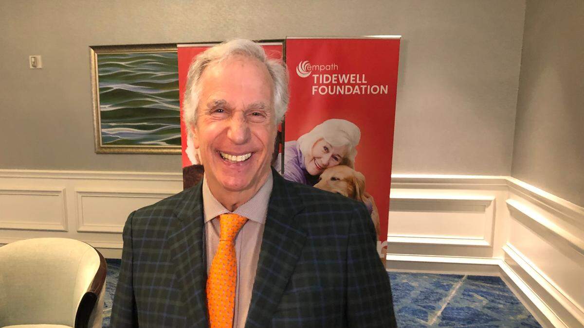 Henry Winkler was in Sarasota on Friday to raise money for Tidewell Hospice’s programs and services. Hospice serves more than 10,000 people each year, regardless of their ability to pay.