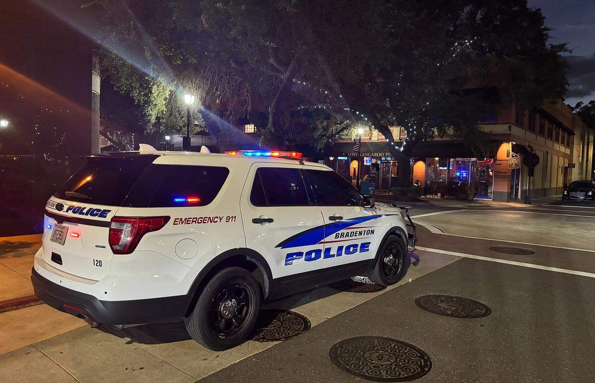The Bradenton Police Department has begun using “cruise lights.” The lights are meant to increase vehicle and officer visibility during routine patrols around the city, but some residents expressed concern that the steady red and blue lights might confuse drivers who believe they are being pulled over. In this provided photo, a BPD patrol vehicle demos the new lights.