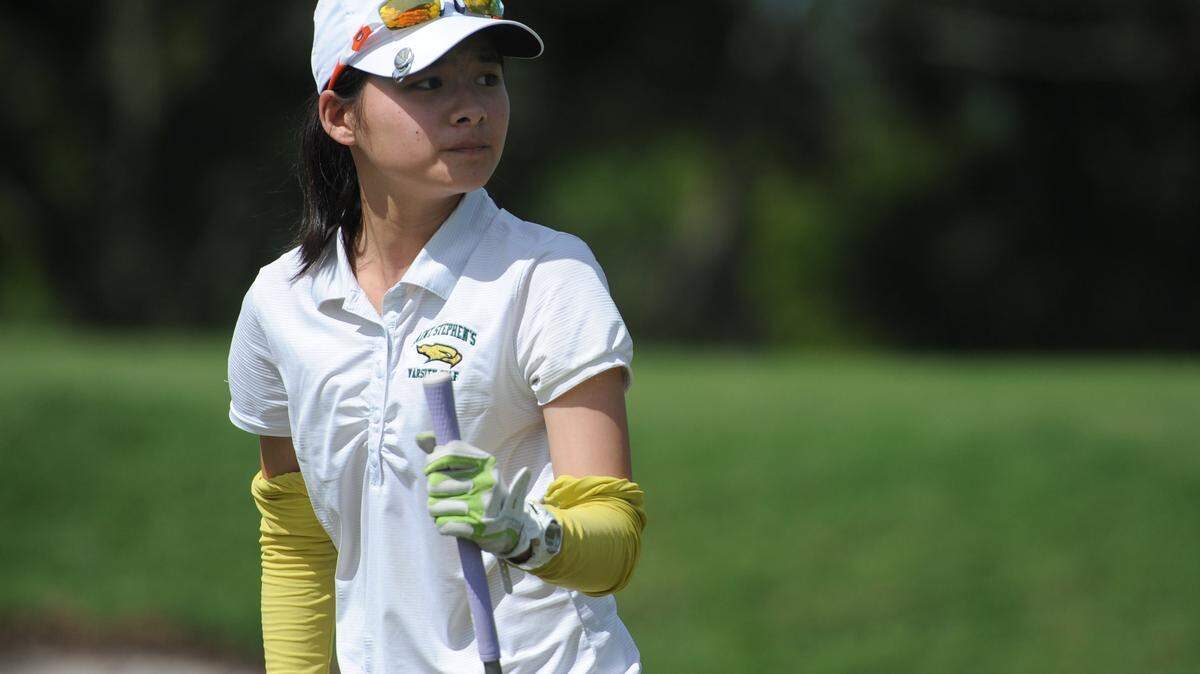 Saint Stephen's Episcopal School's Vanessa Yan is in seventh place after the first day at the state golf tournament. 
 GRANT JEFFERIES/Bradenton Herald