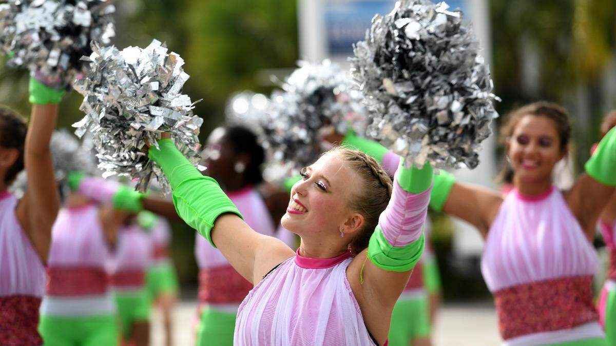 11/11/21—A dance team performs in the City of Anna Maria’s Old Soldiers and Sailors Veterans Day Parade.