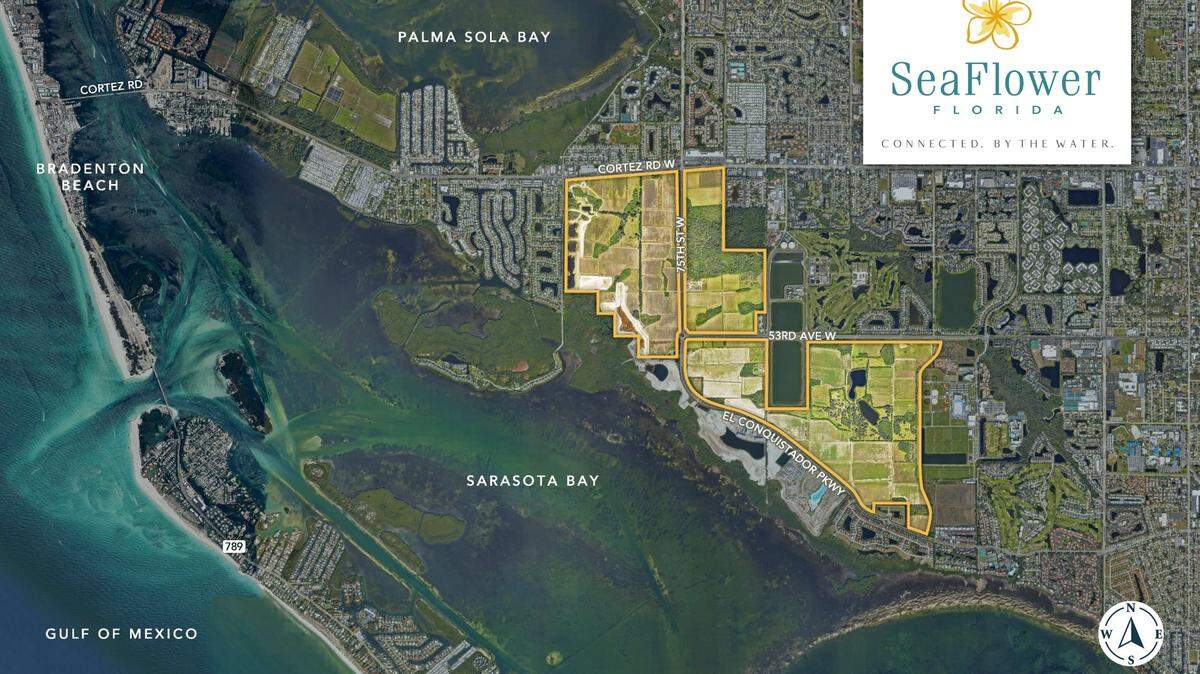 A nearly 1,200-acre development called SeaFlower is coming to West Bradenton. Developers say the first of over 4,000 housing units will open in the summer of 2025.