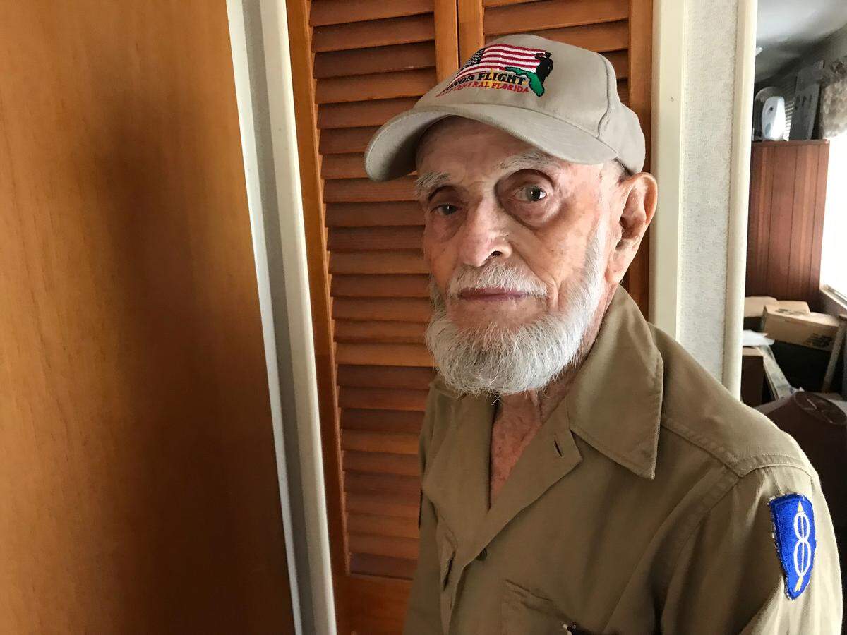 Bill O’Brien, 95, spent a lifetime working with school children in Manatee County after World War II. His war-time service took him from Normandy into Germany’s Rhineland.