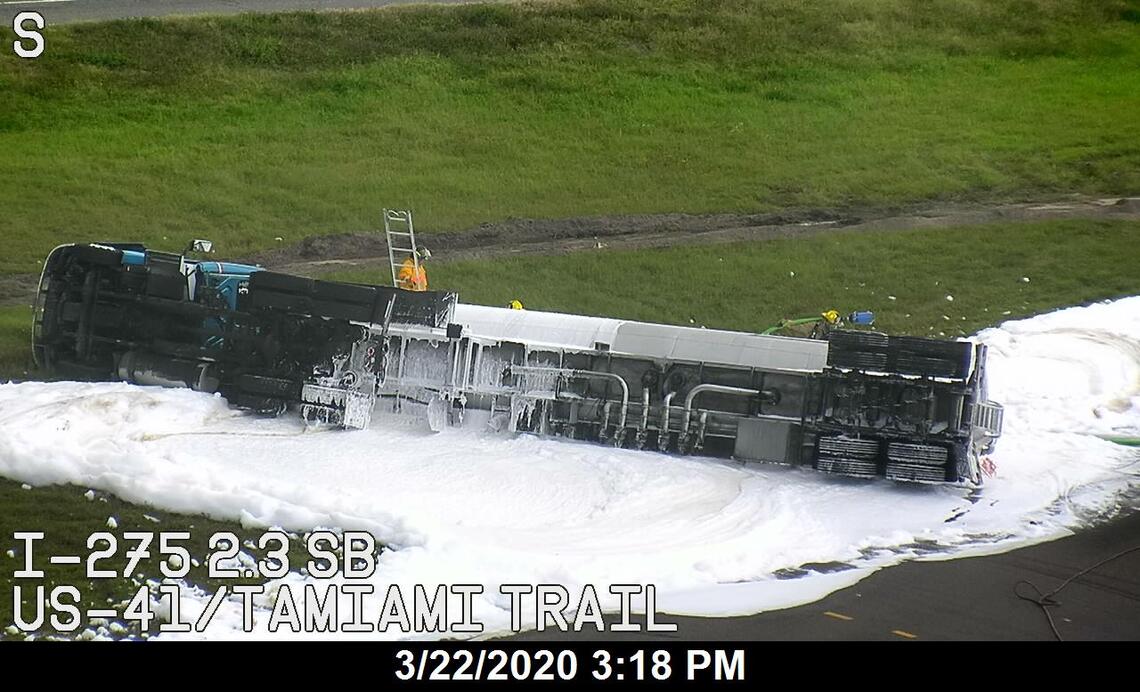 Fuel tanker crash shuts U.S. 41/I-275 interchange in Palmetto ...