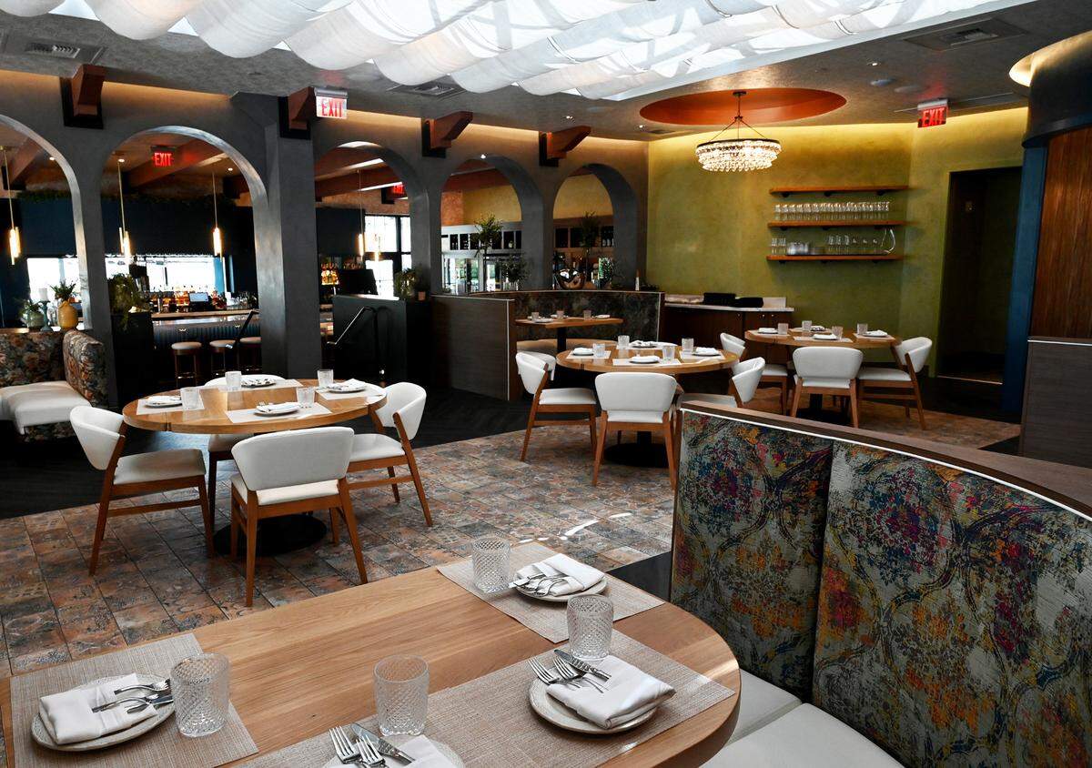 A dining area at Taverna Toscana at 1301 Sixth Ave. W. on Friday, May 10, 2024.