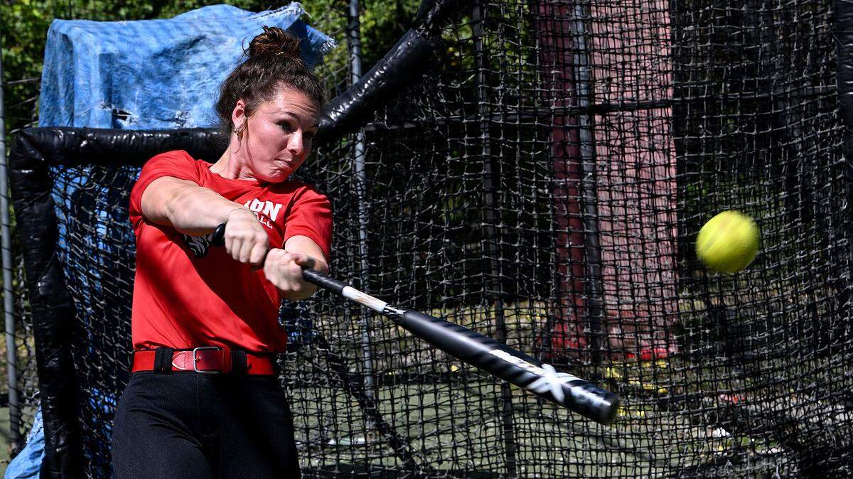 Danika Best, 18, of Inspiration Academy’s softball team.