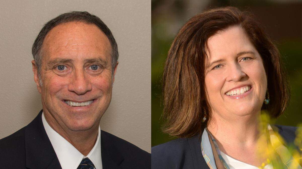 In the race to replace Robin DiSabatino as the District 4 County Commissioner, Democrat Melton Little (left) is running against Republican Misty Servia.