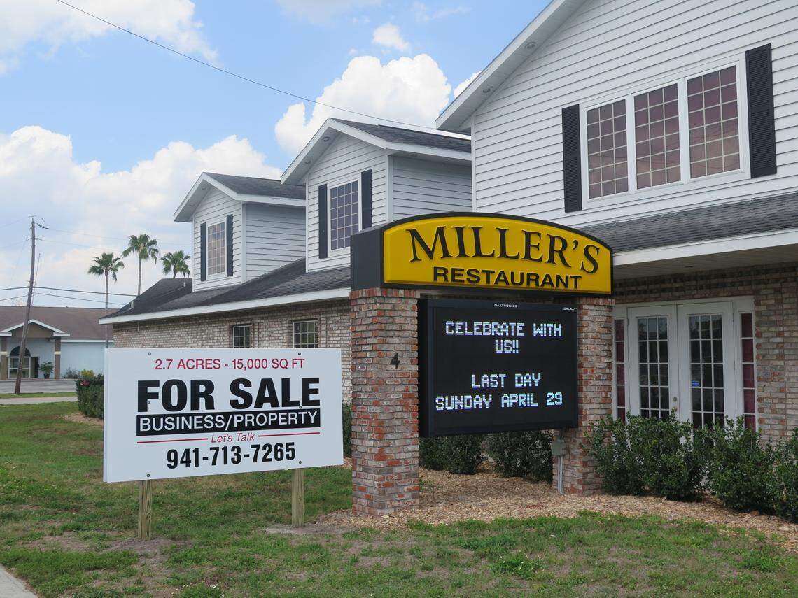 The 15,000-square-foot restaurant and building are now listed for sale. Anyone interested is asked to contact Frank Miller at (941) 713-7265.
