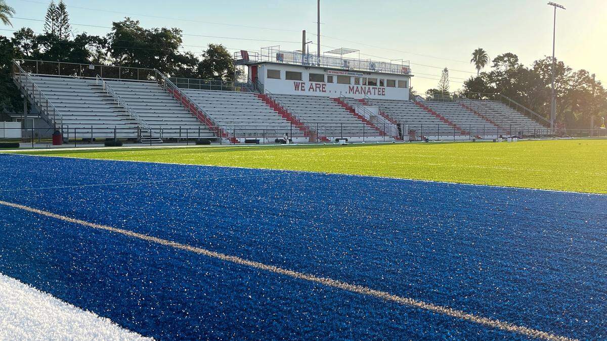 Turf has been installed at two of Manatee County high schools; Manatee High and Palmetto High.