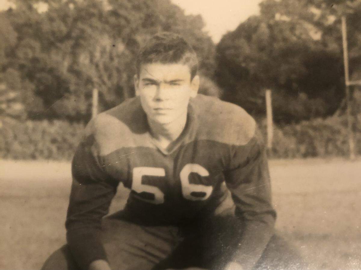 In his youth, Toby Holland was an all-state football player. Born in California, he was raised by and aunt and uncle in Manatee County.