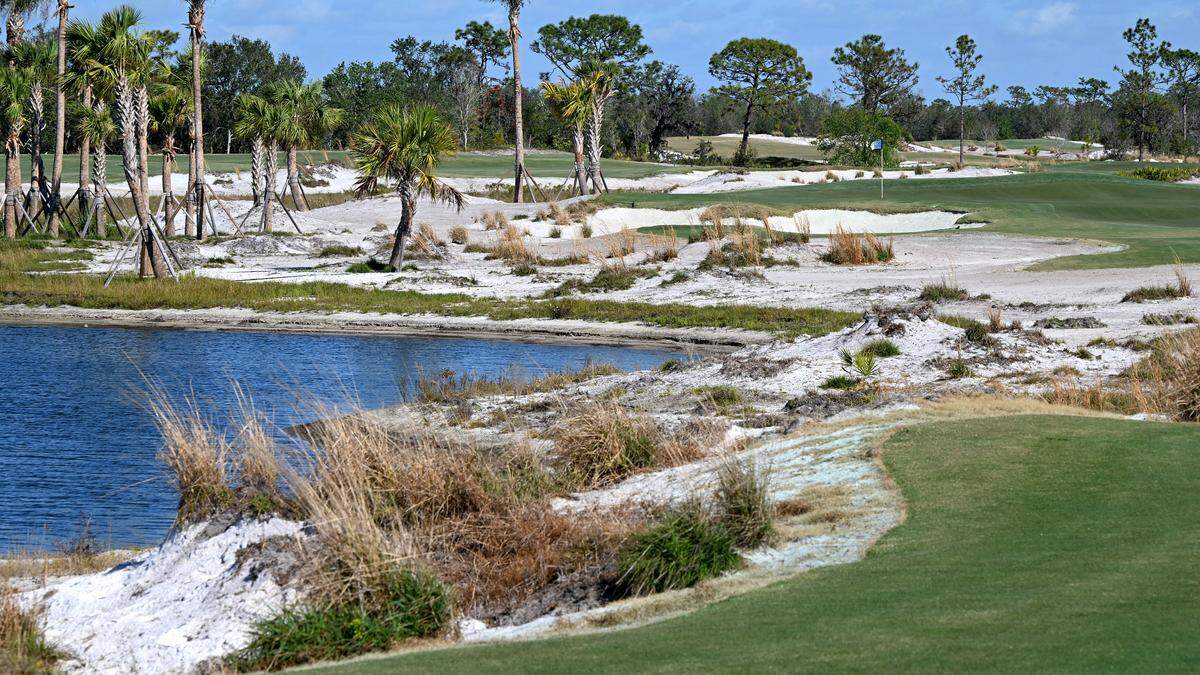 The 16th hole at the newly-opened Soleta Golf Club in Myakka City.