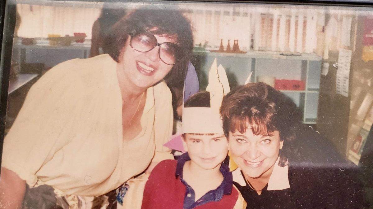 Nick Van Glahn is shown as a child with his grandmother, Heddy Petrvic, left, and his mother, Romana Nikolic-Bundrum.