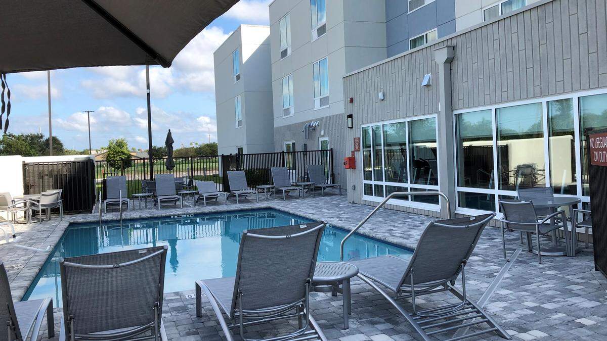 The swimming pool is located on the west side of TownePlace Suites by Marriott, an extended stay hotel, that opened recently at 5401 Cortez Road W., Bradenton.