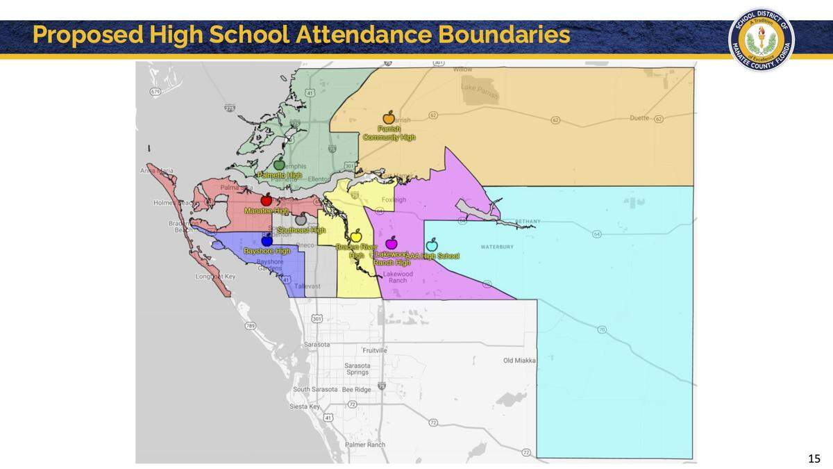 The School District of Manatee County is set to update attendance zones for students throughout the county. Here is the proposed plan for high school redistricting.