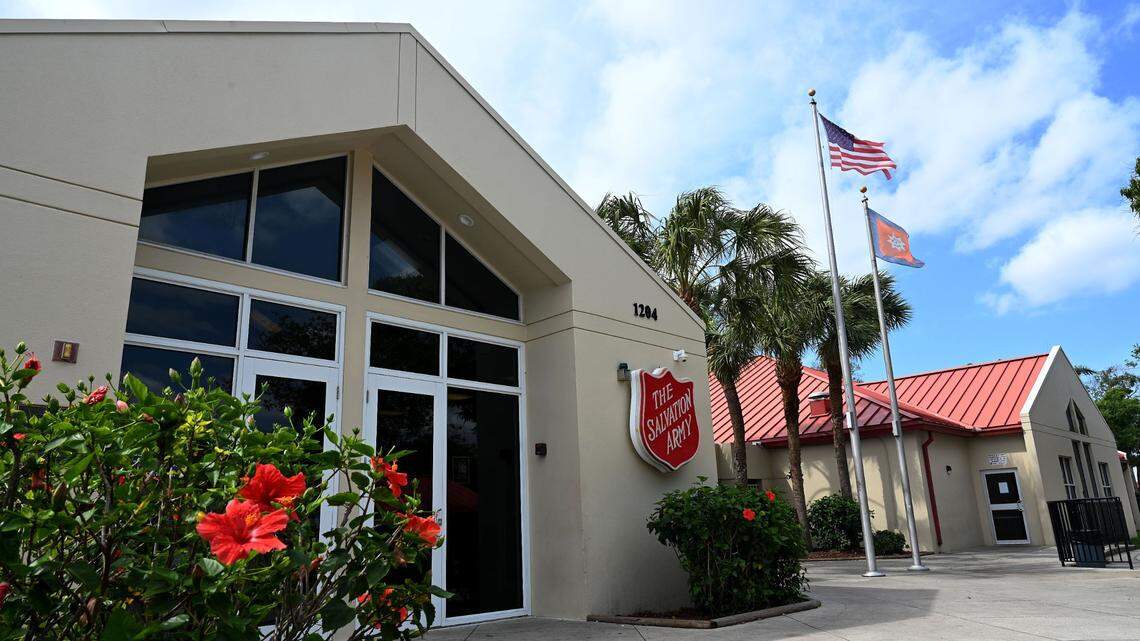 The exterior of the Salvation Army, the only shelter in Manatee County on March 26, 2024. 