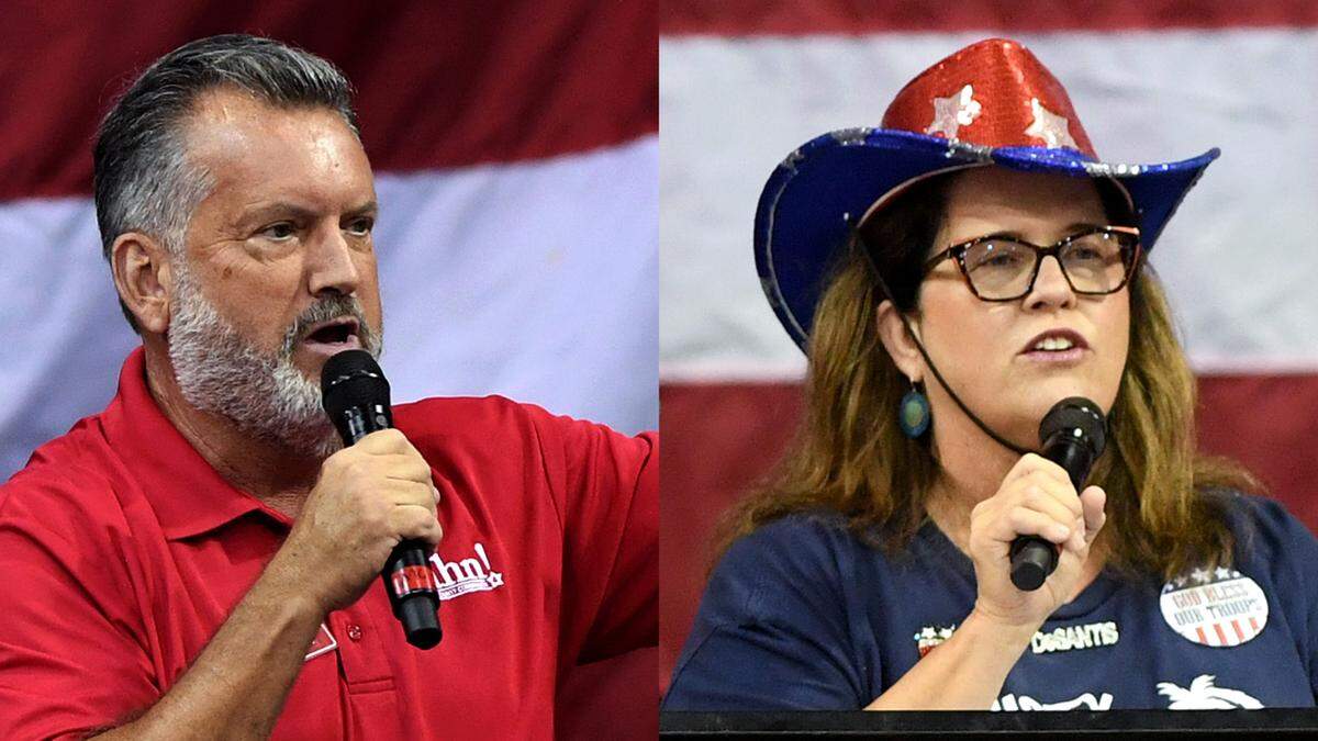 Republican voters in Manatee County District 4 will choose Misty Servia (right) or Mike Rahn (left) in the primary election on Tuesday, Aug. 23. Both candidates say they are conservative.