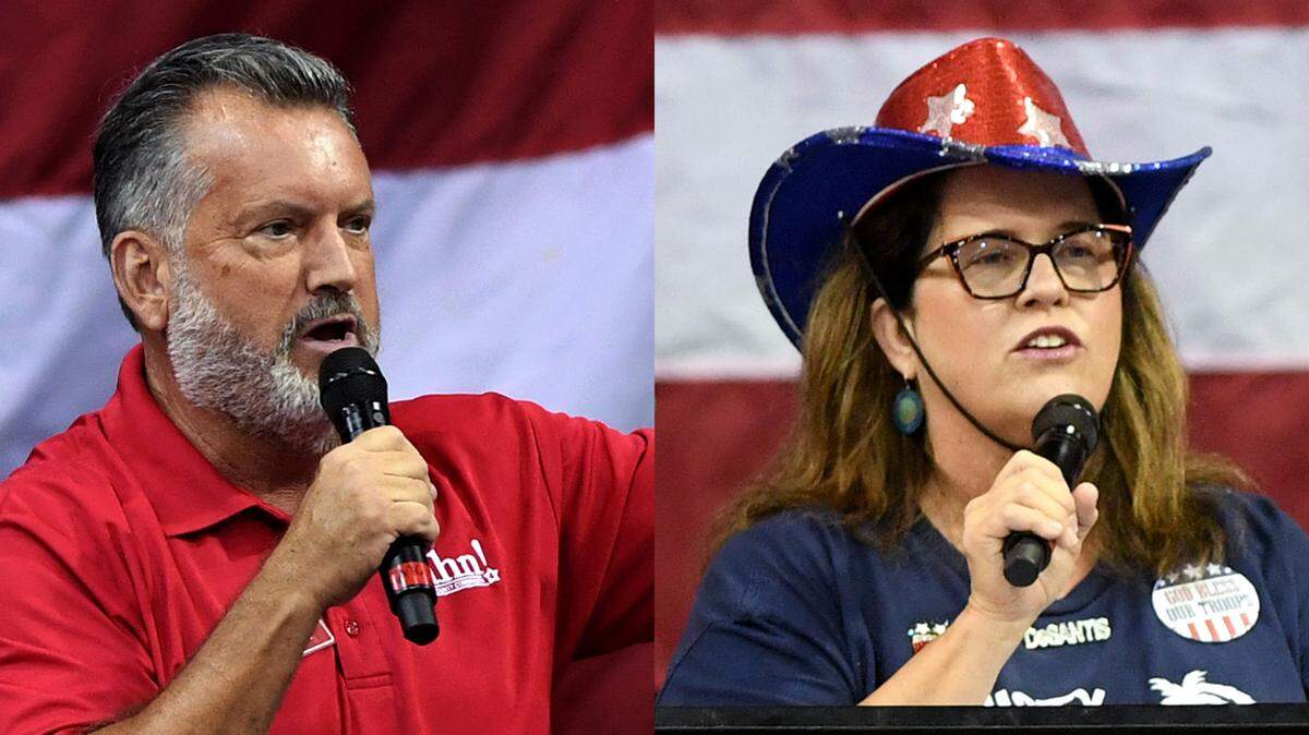 Republican voters in Manatee County District 4 will choose Misty Servia (right) or Mike Rahn (left) in the primary election on Tuesday, Aug. 23. Both candidates say they are conservative.