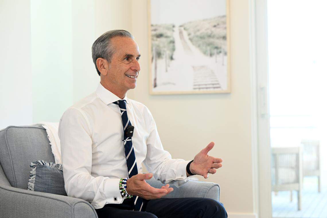 Marshall Gobuty, founder and president of Pearl Homes. Hunters Point is a first-of-its-kind development in Manatee County that combines net-zero energy use with resiliency to hurricanes, flooding and harsh weather. Photo taken on Oct. 8, 2025.