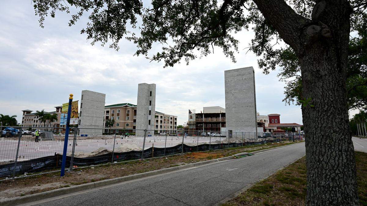 The Park Vista Apartments under construction now will be a five-story, 154-unit complex at 704 Third Avenue West in Bradenton, shown on May 12, 2026.