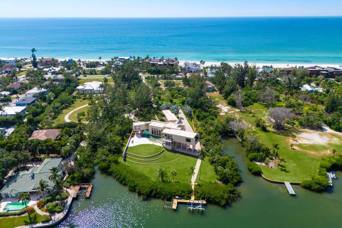 A Manatee County mansion named the “House of Columns,” located at 6610 Gulf of Mexico Drive, Longboat Key, is selling for $22 million. It has a private dock, lagoon-style pool and more.
