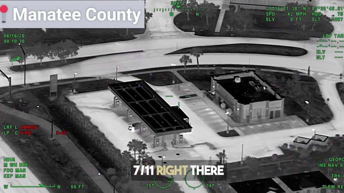 Helicopter video shows deputies chase fleeing motorcycle in Manatee, sheriff’s office says