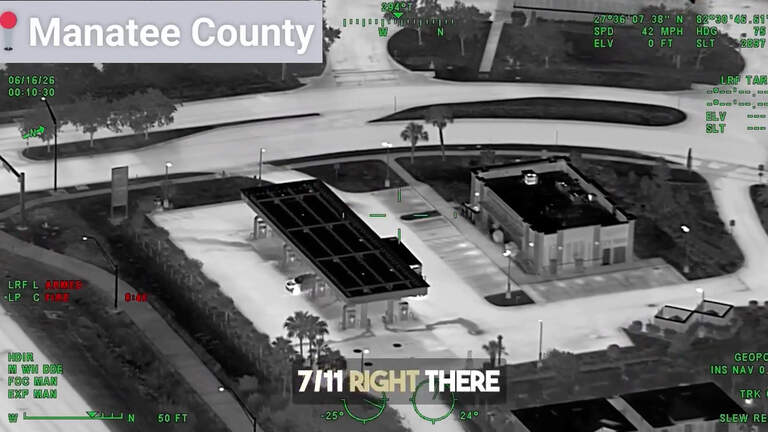 Helicopter video shows deputies chase fleeing motorcycle in Manatee, sheriff’s office says