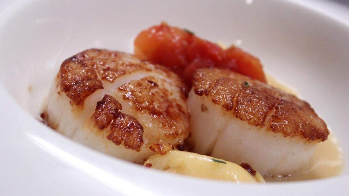 Seared scallops can be served alone or with a pasta.