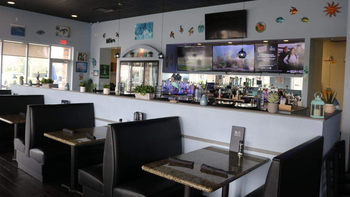 Blue Surf American Grill, 5829 Ranch Lake Blvd., Unit 102, Bradenton, offers a full lunch and dinner menu and a convenient location in the Ranch Lake Shopping Center.