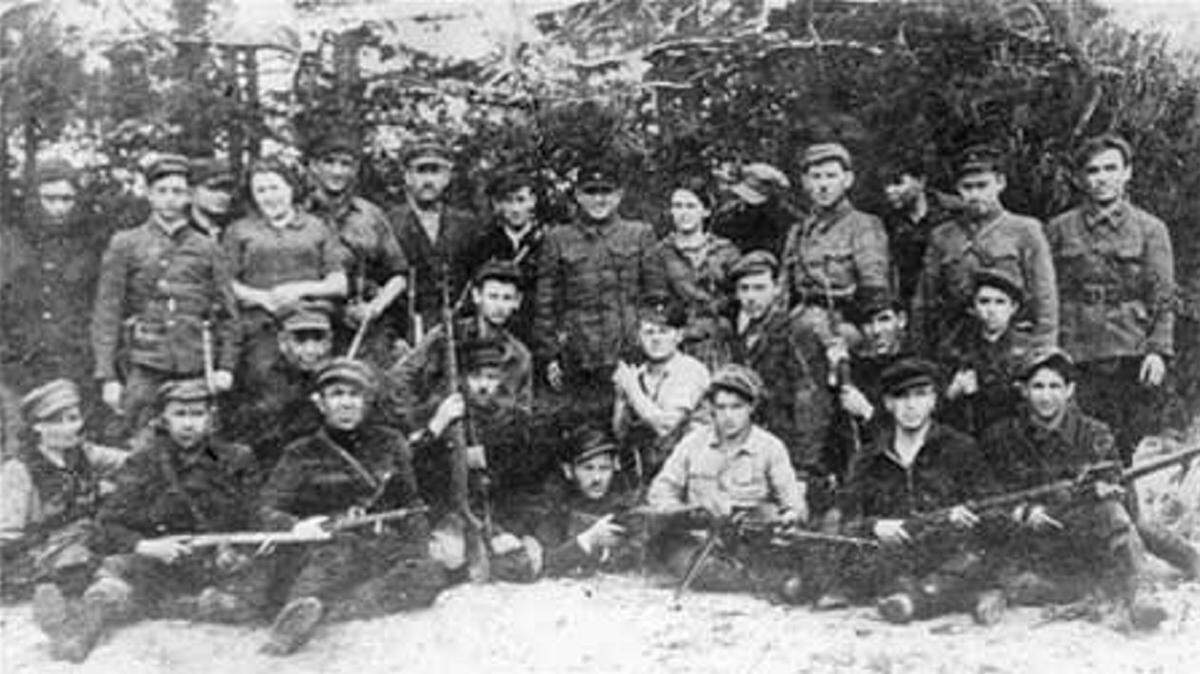 A photo of the Bielski brothers and some of the Jews they saved during the Holocaust. PROVIDED PHOTO