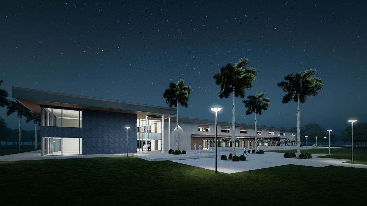 Provided renderings show off the proposed design of the State College of Florida campus coming to the intersection of Erie Road and Fort Hamer Road in Parrish.