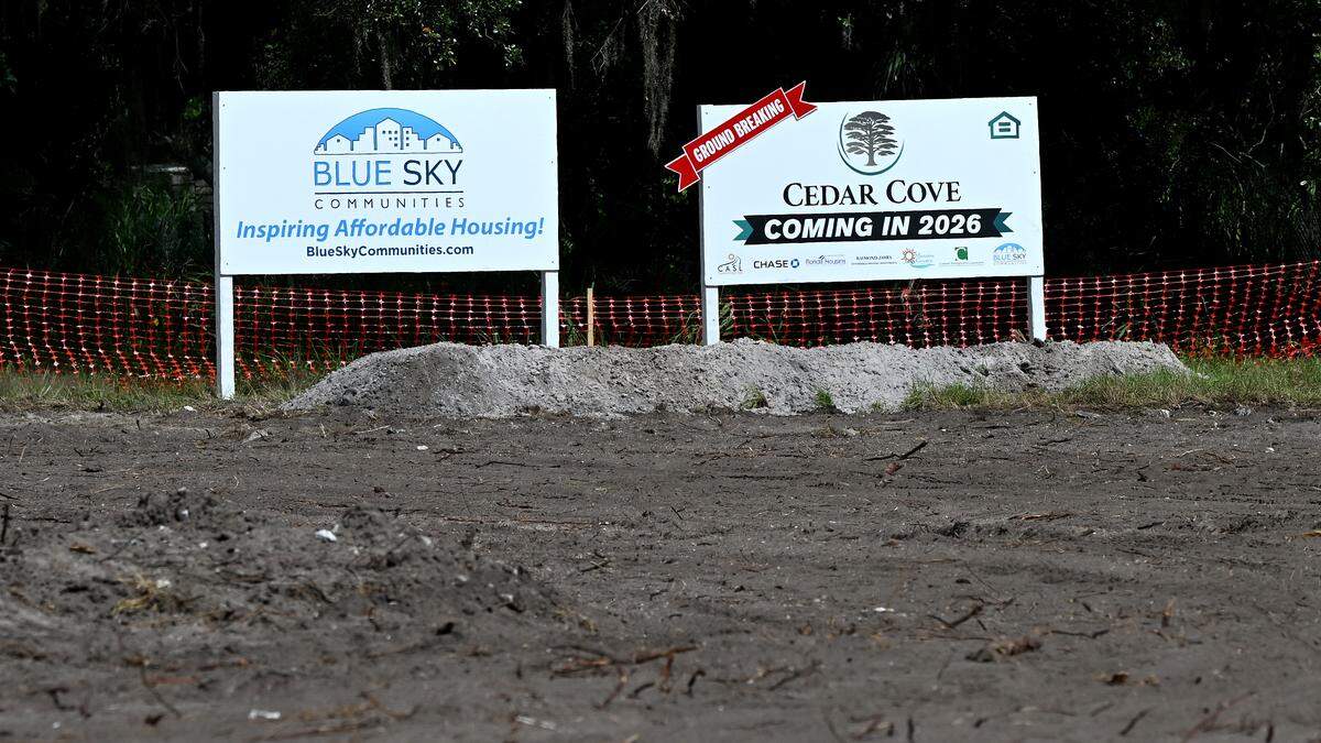 Cedar Cove is an affordable housing complex under construction at 600 Orlando Avenue in Bradenton. The project will have 80 one-, two- and three-bedroom apartment homes for families emerging from homelessness.  Photo taken on Oct. 10, 2025.