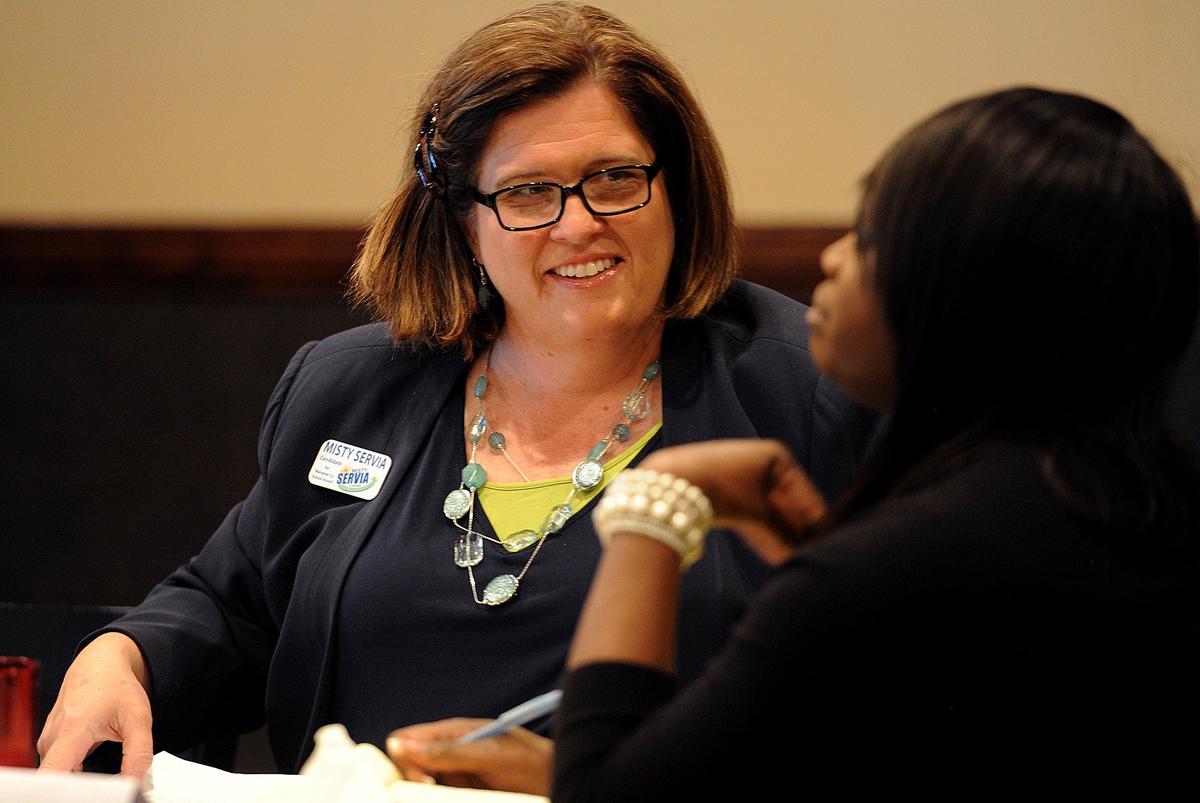 Misty Servia before the start of a debate in this file photo.
