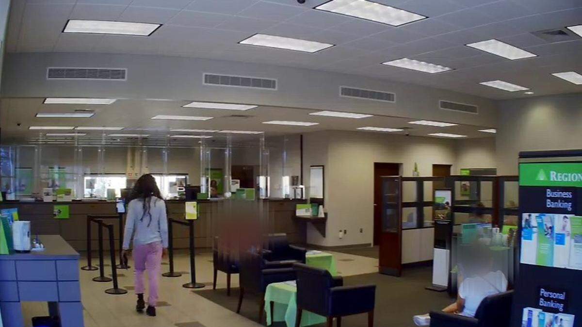 At about 9:30 Thursday morning a suspect passed a note to a teller at Regions Bank on Manatee Ave. East and demanded money.
