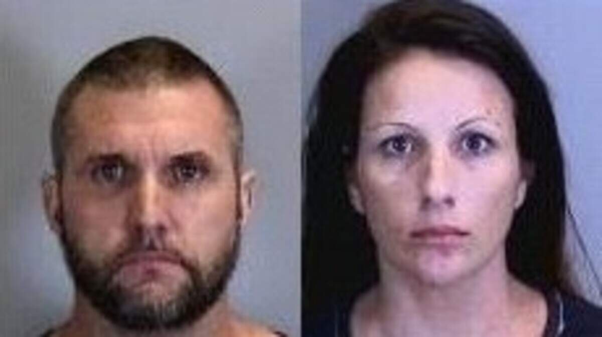 Chadwick Warner, 43 (left), and Shelley Benham, 34, were both charged with one count of intent to sell after deputies found 13.1 grams of meth and other paraphernalia in a U-Haul truck driven by Warner on Wednesday night. Warner was also charged with one count of driving with a suspended license.