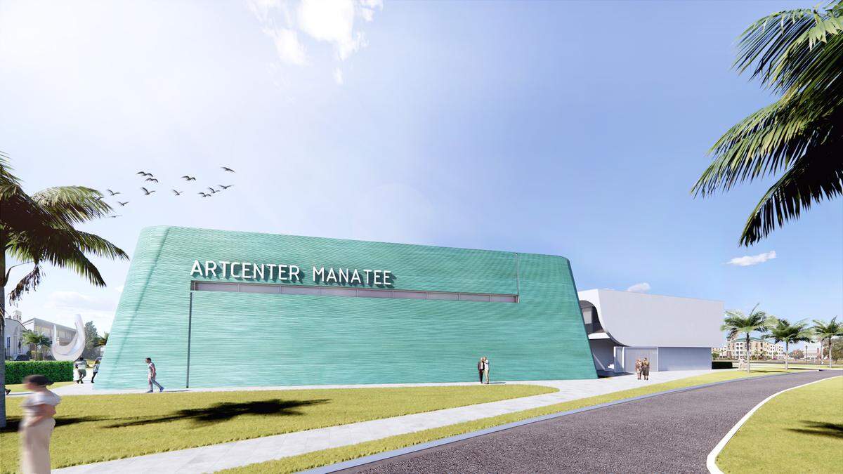 Architect’s rendering of view from Avenue of the Arts of the proposed Herrig Center for the Arts.