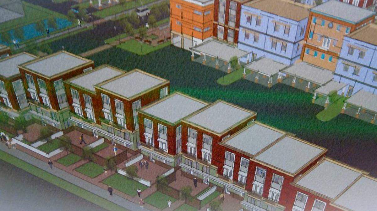 A conceptual drawing presented to the public this past August shows a mixed-use concept with live and work availability in a crucial section of 14th Street West. The development team's tax credit application did well, but didn't score high enough to get funding this year. City officials will discuss the future of the project and the land at an April 13 CRA meeting.