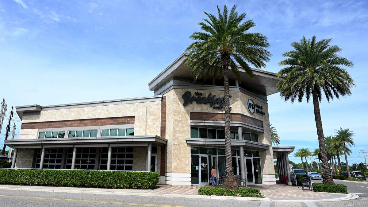The Breakfast Company restaurant at the Shoppes at University Town Center is pictured on Sept. 23, 2025. 