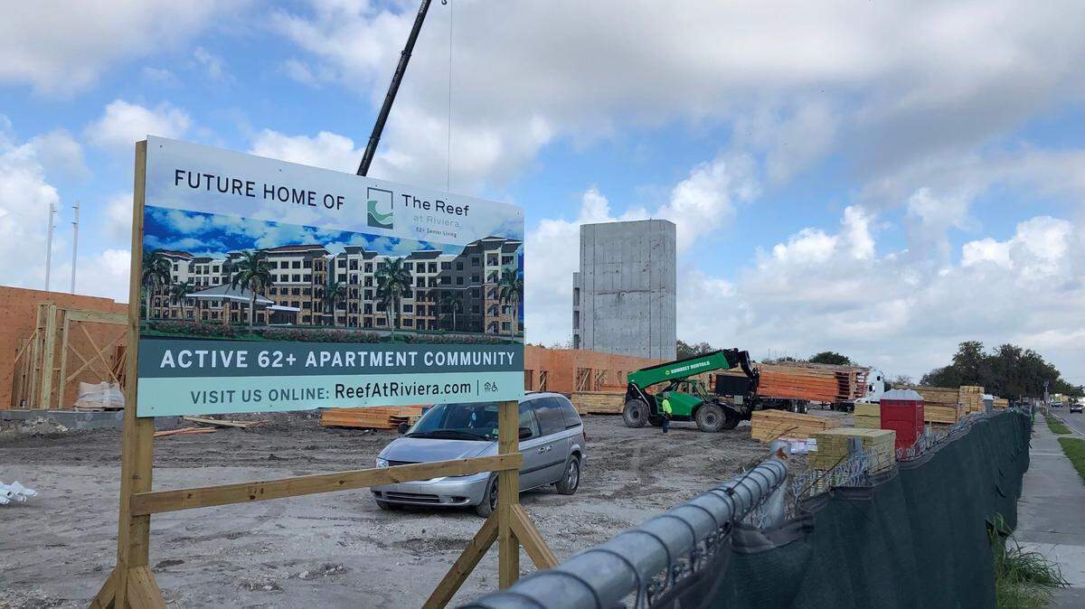2/24/2021--The Reef at Riviera, now under construction at 751 Haben Blvd., Palmetto, will provide more than 200 units of affordable housing for seniors.