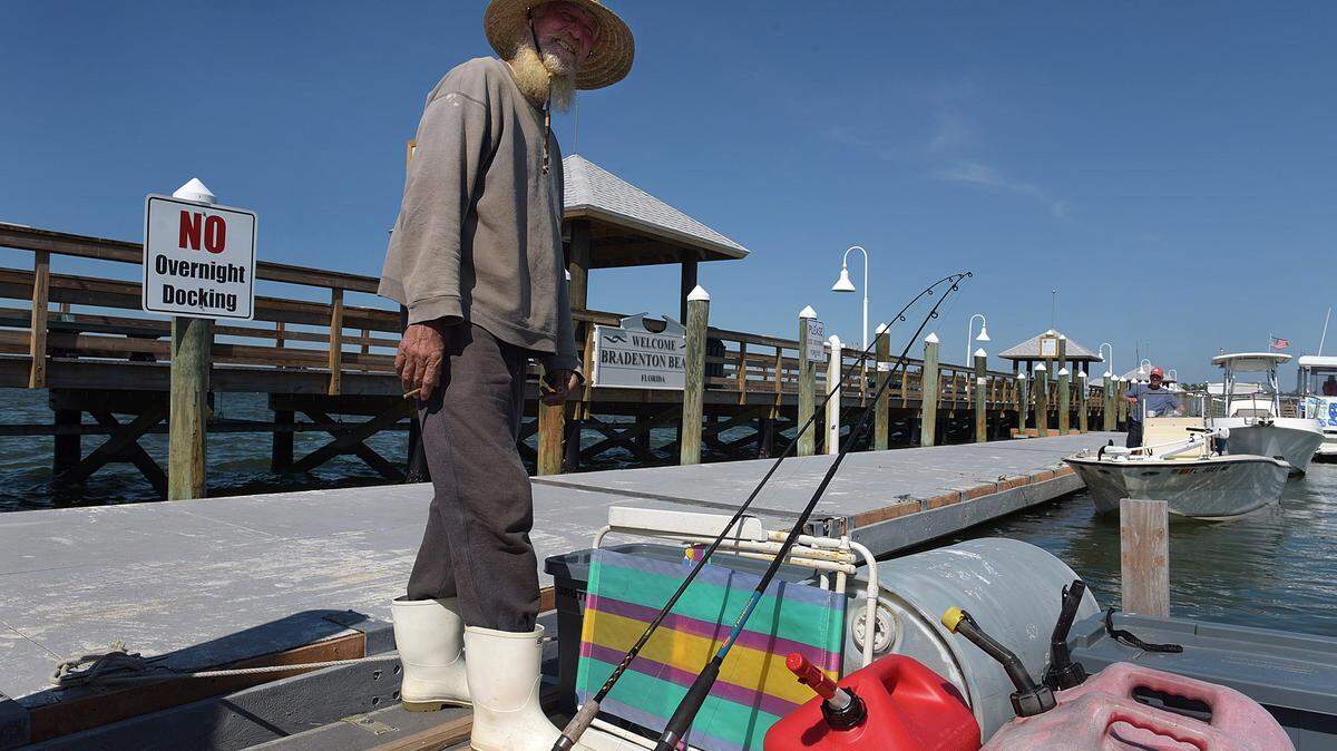 John Maguire, who has been living on his boat by the Historic Bridge Street Pier for five years, said he is feeling tensions over dock usage.TIFFANY TOMPKINS/Bradenton Herald