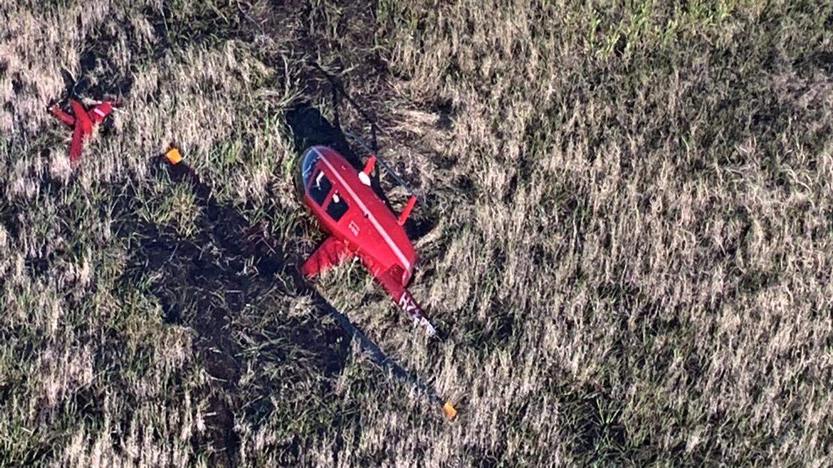 No injuries were reported after a Robinson helicopter crash landed in Myakka State Park near Sarasota FL.