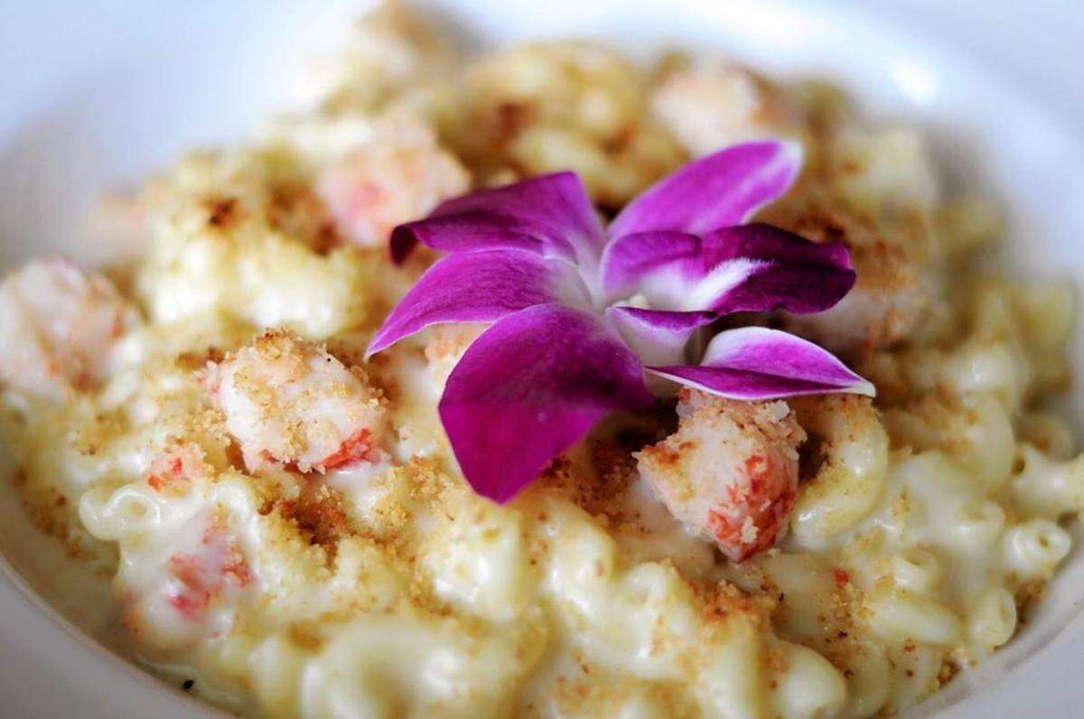 At O’bricks Irish Pub & Martini Bar, the mac and cheese comes with golden Gouda and hearty chunks of lobster.