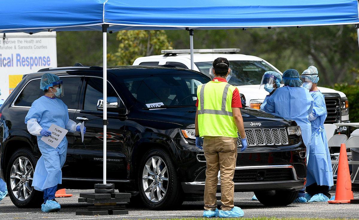 Manatee County Department of Health held another drive-thru testing event at the Bradenton Area Convention Center in Palmetto on Friday.