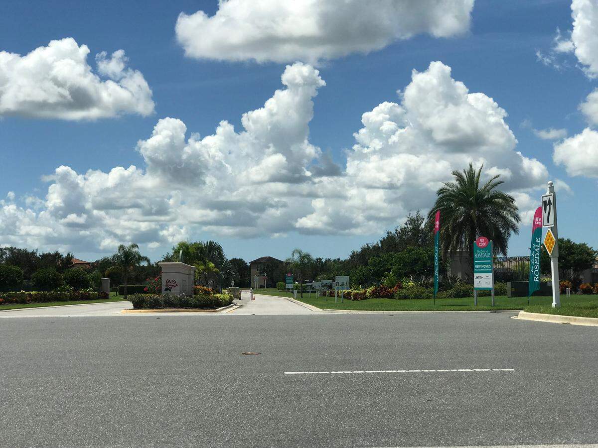 A section of 44th Avenue East is already complete from the north side of the Rosedale community, shown above, to Lakewood Ranch Boulevard and beyond. Eventually the roadway will be extended west to link up with the rest of the extension on the opposite side of Interstate 75.